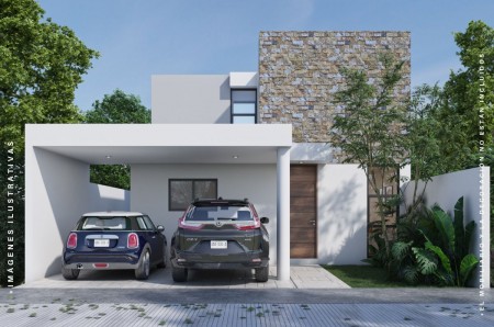 Casas en venta en la privada Gran Bosco Conkal Merida dos plantas con alberca